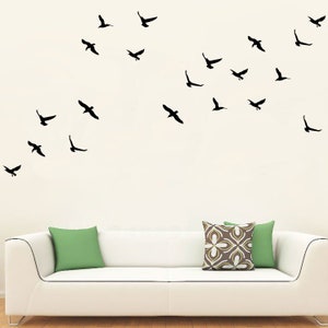 Wall Vinyl Decal Flying Birds - Etsy