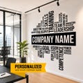 BIG CUSTOMIZABLE OFFICE Wall Vinyl Decal  motivational, inspirational
