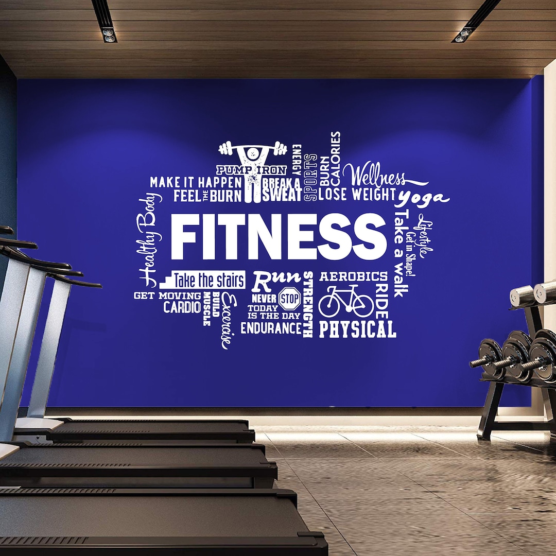 CUSTOMIZABLE GYM / FITNESS Decal for Window or Interior, Workout Decal, Gym, Inspirational