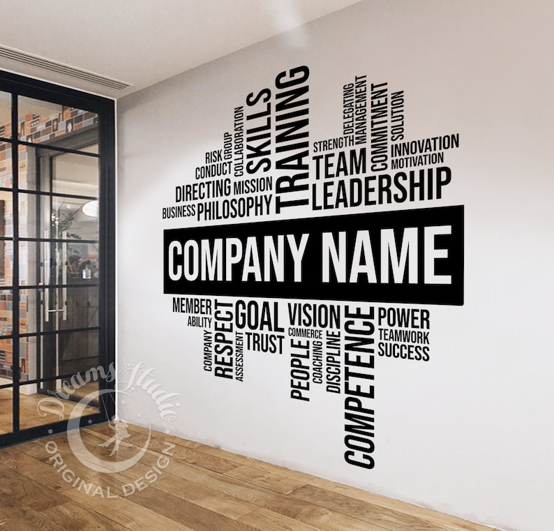 BIG CUSTOMIZABLE OFFICE Wall Vinyl Decal motivational, inspirational image 2