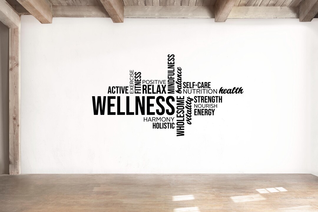 Wellness Word Cloud Wall Decal – Gym, Yoga Studio & Office Decor - Etsy