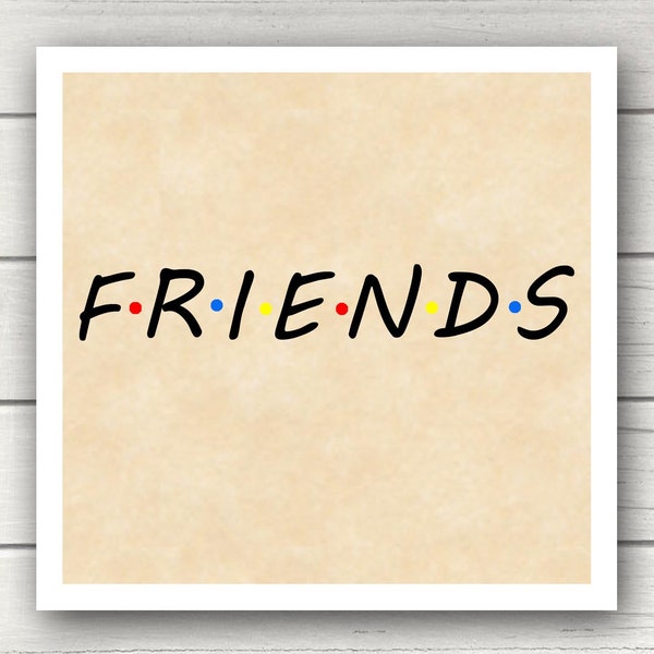 FRIENDS word search trivia greeting card - Any Occasion, tv show,