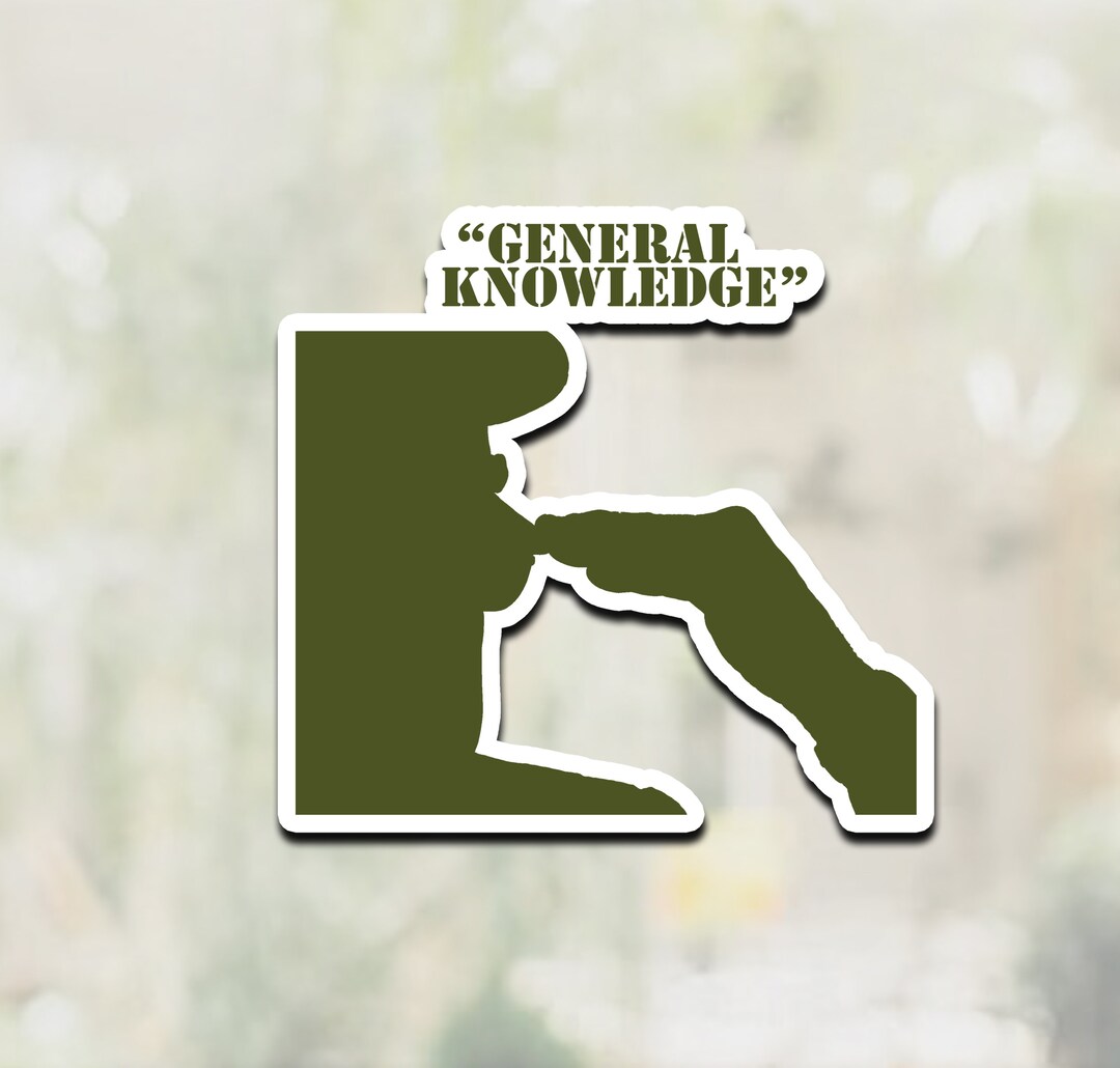 General Knowledge Vinyl Sticker for Notebooks, Water Bottles, Laptops ...