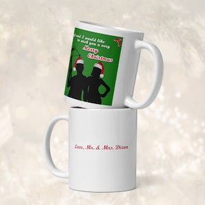 Mr. & Mrs. Dixon Christmas mug, Daryl, TWD, Walking Dead