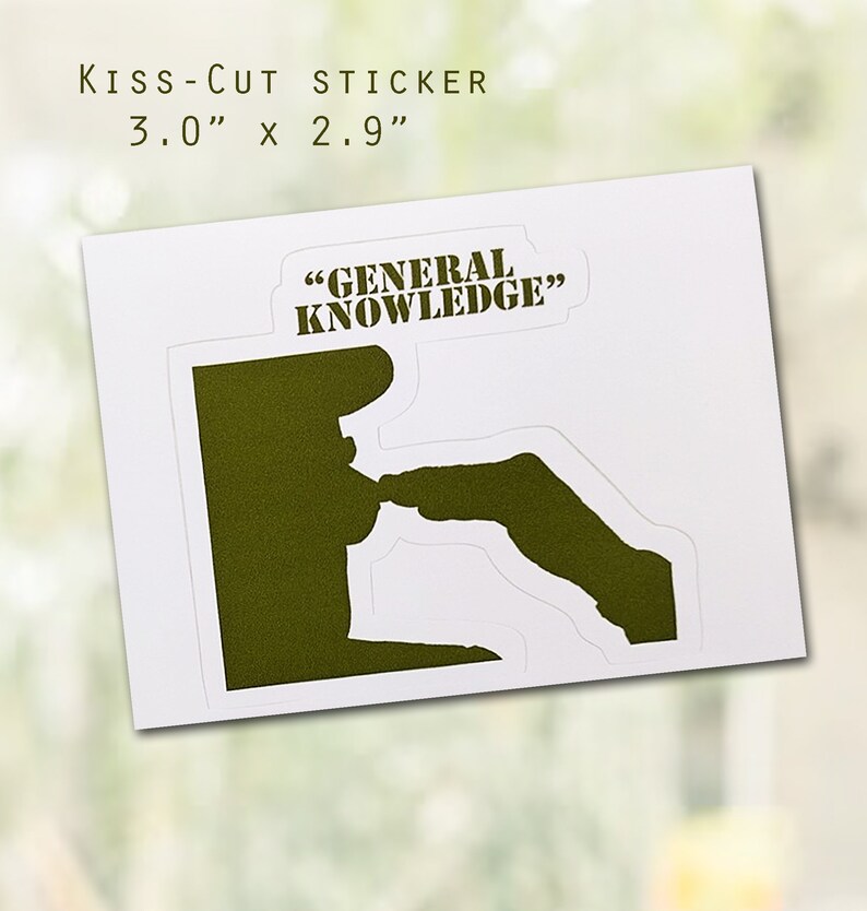 General Knowledge Vinyl Sticker for Notebooks, Water Bottles, Laptops ...