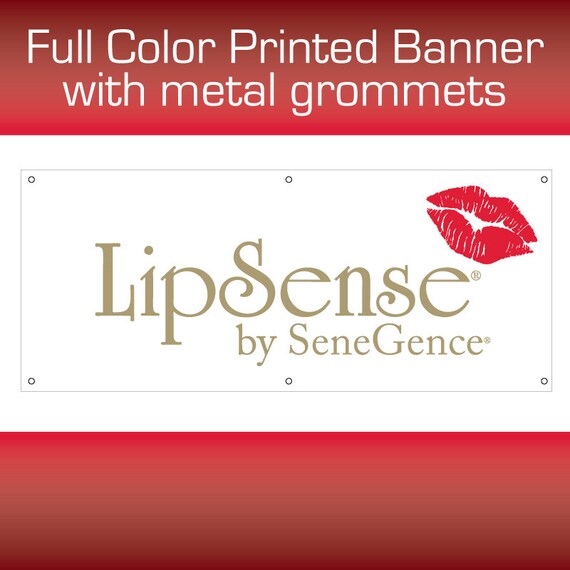 Full Color Printed Lip Sense Vinyl Banner With Metal Grommets Etsy