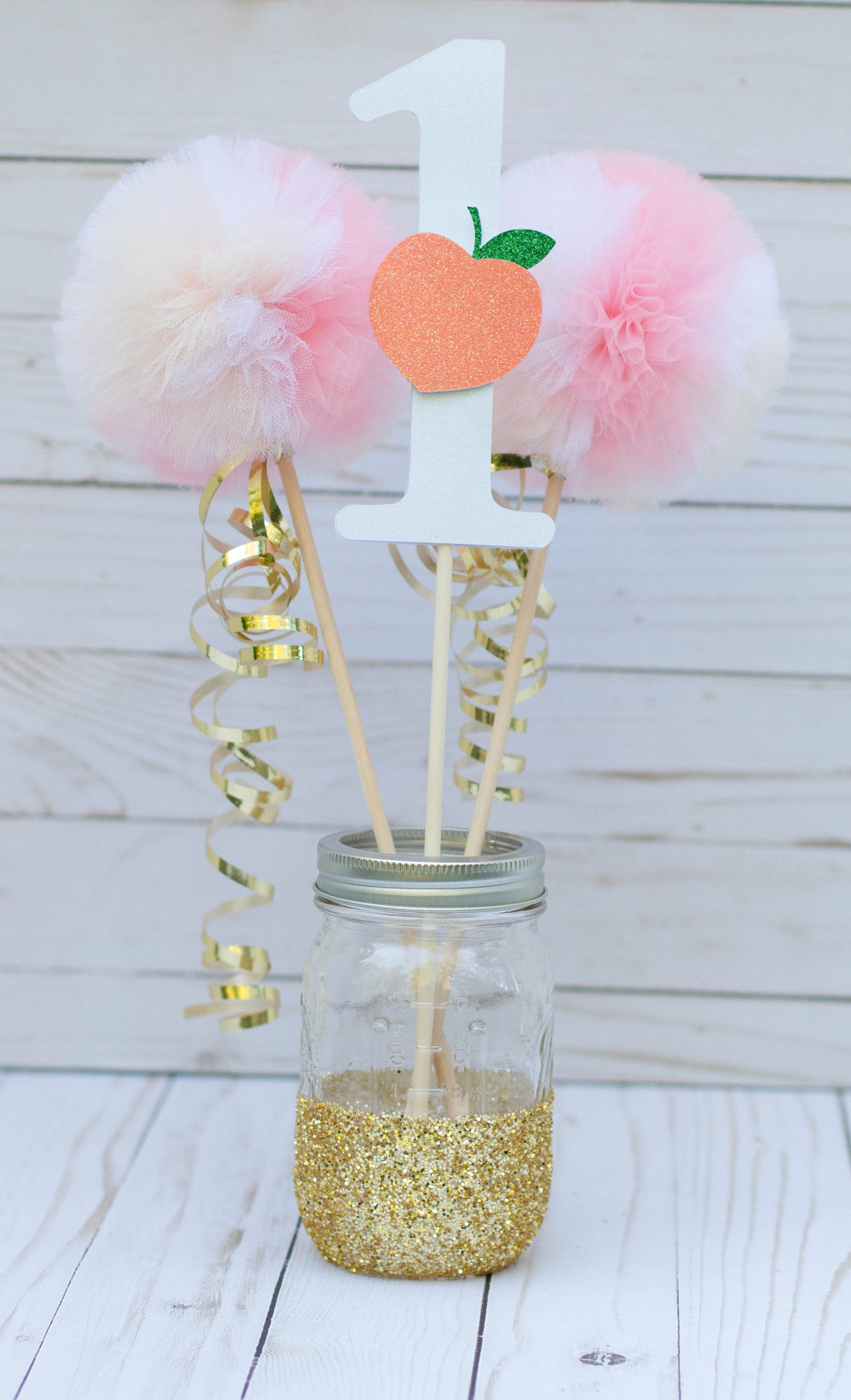 One Sweet Peach Birthday Party Decorations Centerpiece | Etsy