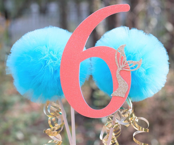 Mermaid Party Decorations Coral Turquoise And Gold Etsy