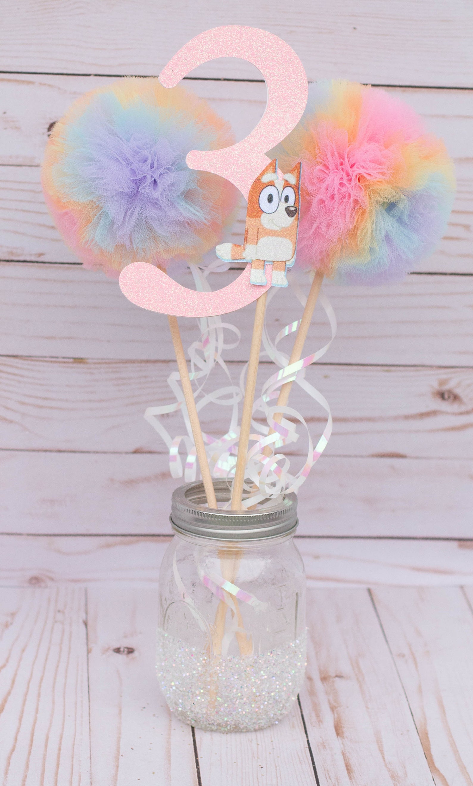 Bluey Birthday Party Decorations Bingo Centerpiece With Pom - Etsy