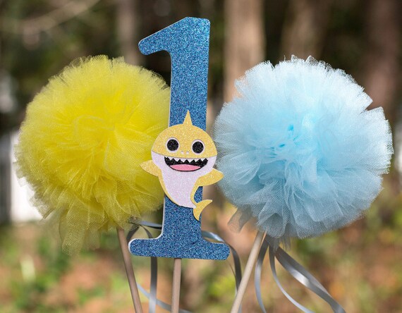 Baby Shark Birthday Decorations Centerpiece Photo Prop Table Etsy