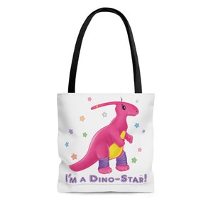 DINO-BUDDIES® - I&#39;m a Dino-Star!® with Jamie (Parosaurolophus) - Tote Bag (Gusseted)