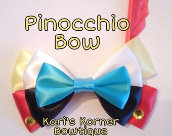 Pinocchio Disney Inspired Bow - Large