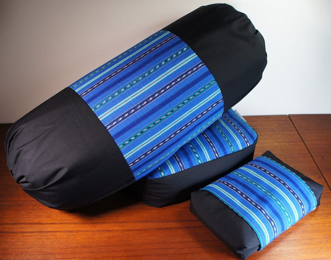 Organic Buckwheat Neck & Back Pillow with Hand Woven Fair Etsy