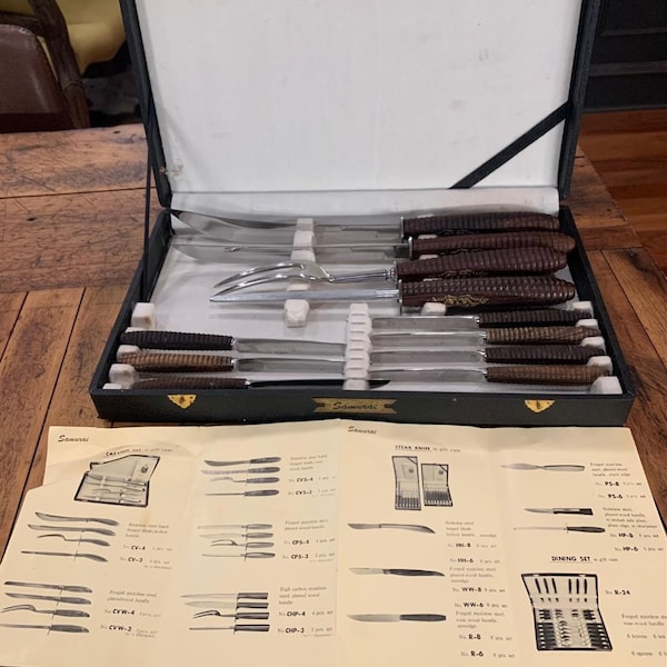 Samurai Knife Set Etsy