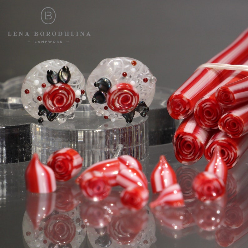 Red-white rose murrini COE104