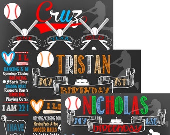 baseball birthday party, modern baseball bday party, baseball first birthday party chalkboard style, batter up bday, baseball party sign