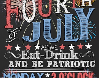 4th of July invites, fourth of july invites, 4th of july party invites, firework red white and blue invitations, july 4th party INVAME04