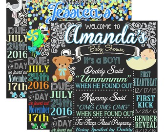 Boy Baby Shower, baby shower gift, baby shower decor, funny baby shower ideas, baby shower chalkboard style, blue baby shower, modern shower