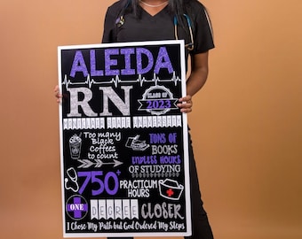 Nurse Practitioner Gifts, LPN Gifts, Nurse Graduation Photoshoot Signs and Props, Personalized Nurse Gifts for Graduating, NP Graduate Sign