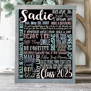 Graduation Gifts for Daughter, Graduation Gift Personalized Class of 2025, Graduation Signs Ideas for Her, Inspirational Quotes for Graduate