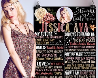 Straight Outta Ehe, Frauen-Scheidungs-Geschenke,Scheidungs-Party-Themen,Scheidungs-Partydekorationen, Glam-Scheidungs-Party, Feiern-Scheidung-Ideen