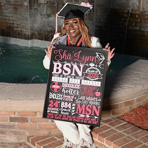 BSN 卒業ギフト、パーソナライズされた看護師卒業写真撮影サイン、MSN 卒業生、RN、看護学生卒業パーティーデコレーション、女性向け