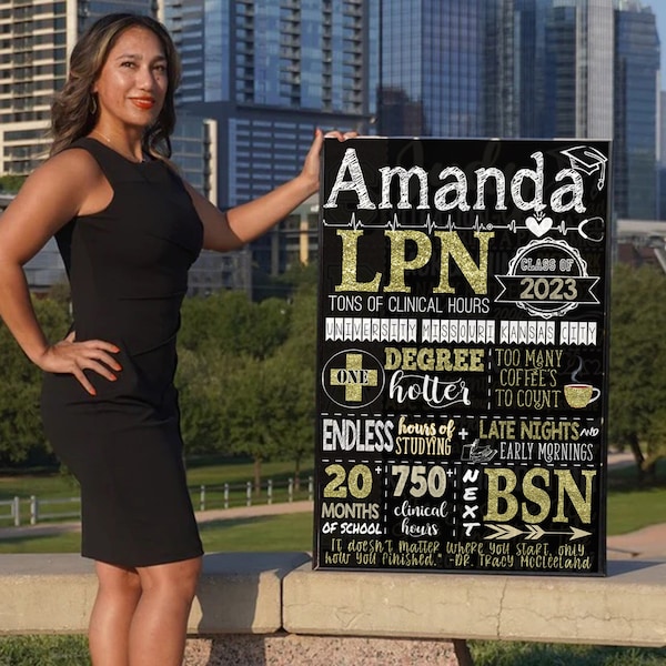 Presenter till sjuksköterskor, presenter till LPN, skyltar och rekvisita för fotografering vid sjuksköterskeexamen, personliga presenter till sjuksköterskor för examen, skylt för NP-examen