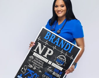 Nurse Practitioner Gifts, LPN Gifts, Nurse Graduation Photoshoot Signs and Props, Personalized Nurse Gifts for Graduating, NP Graduate Sign