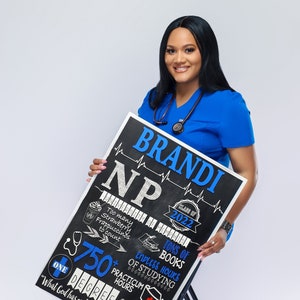 Nurse Practitioner Gifts, LPN Gift, Nurse Graduation Photoshoot Signs & Props, Personalized Nurse Gift for Graduating, NP Graduate Sign 2025