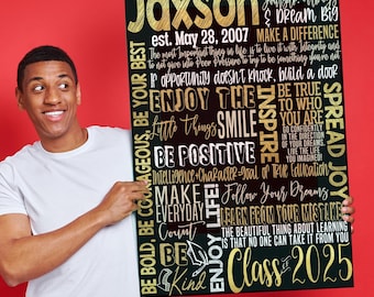 Graduation Sign Personalized, Class of 2026 Gift Ideas for Boys, Sons Graduation Decorations 2026, Unique Graduation Gifts For Him Modern