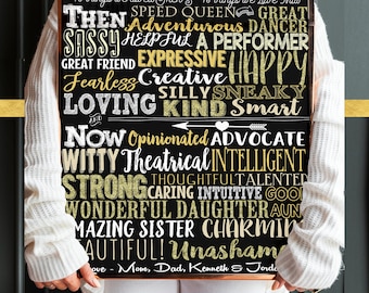 Her 16th Birthday Gift Ideas, Unique 16 Year Old Girl Gift, 16 Things We Love About You Signs, Sweet Sixteen Gift, Bday Party Centerpiece
