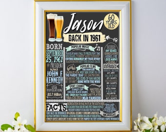 60th Birthday Gift For Men Etsy