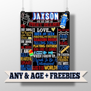 First day of school poster - first day of school picture ideas - boys first day of school sign - personalized back to school signs 2026