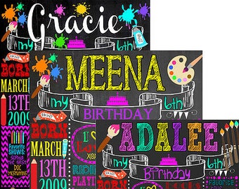 art birthday party, painting birthday party, colorful painting birthday party decor, unique painting birthday decorations ID# BRDRDM05