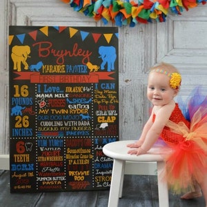 circus birthday, carnival birthday, circus 1sr birthday, carnival 1st birthday board, carnival party decor, circus props BRDCIR04
