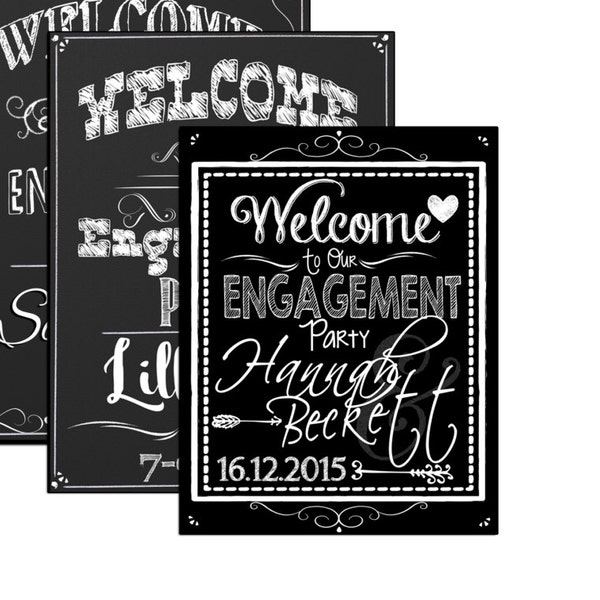 Engagement Chalkboard Sign Etsy