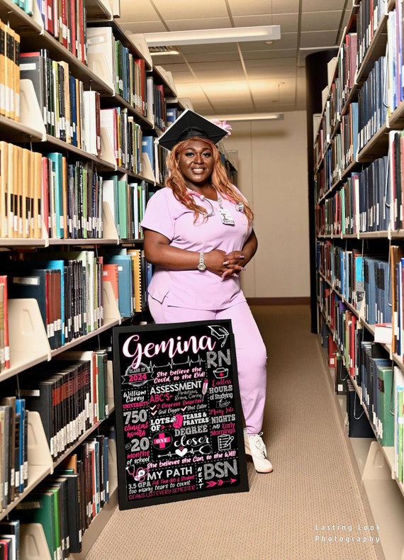 Registered Nurse Graduation Party Decorations, RN Graduate Gift Ideas, BSN Graduation Gifs for Woman, Nurse Graduation Photoshoot Sign Props