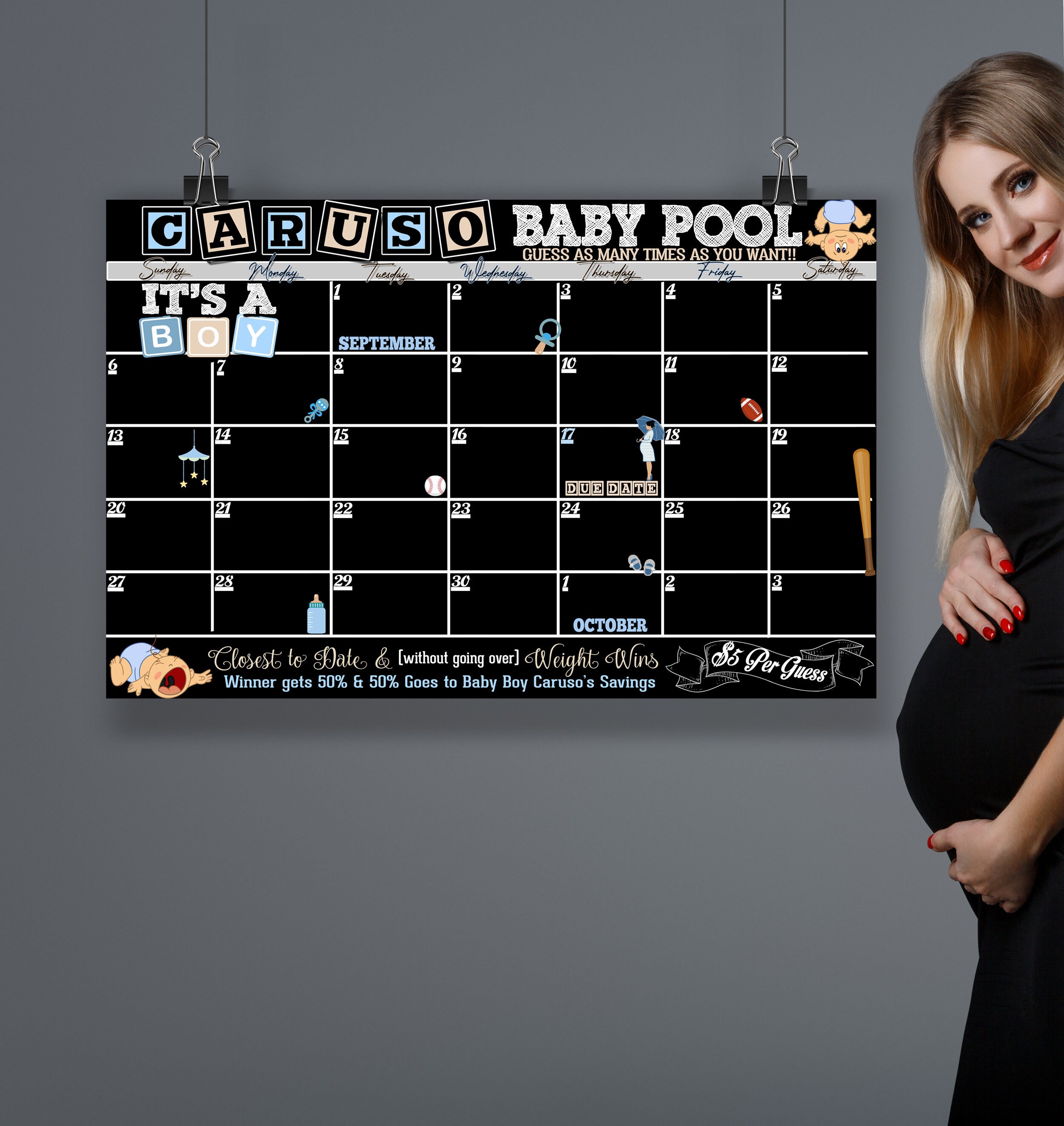 Baby Shower Raffle Printable Baby Shower 50/50 Baby Boy Etsy Ireland