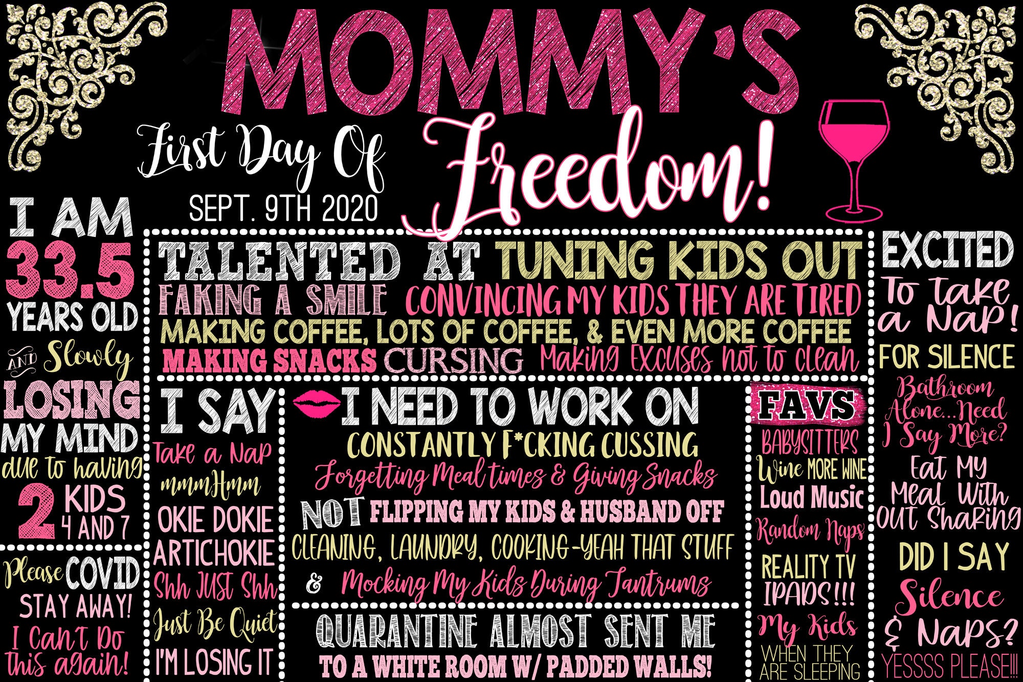 First Day of Freedom Sign for Mom Hysterical Back to School - Etsy UK