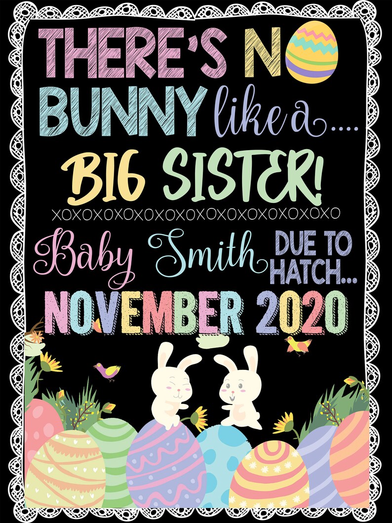 Somebunny is eggspecting Easter Pregnancy Announcement Sign We/'re Eggspecting Somebunny Pregnancy Announcement Cute Easter Announcement