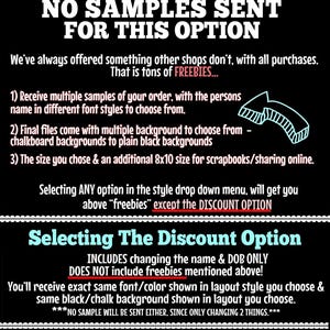 May include: Black and white graphic with the words "DISCOUNT OPTION" in large red letters. Text explains the discount option, including what is and isn't included. The text also mentions freebies and sample options.