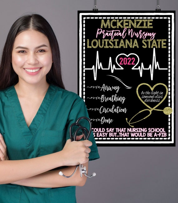 Nursing Graduate Party Decorations, Nurse Graduation Party Centerpieces & Sign, Unique Gifts for Nurse Grad, LPN Gifts and Party Decorations