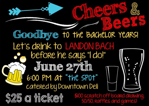 cheers and beers invite unique stag party invitations etsy stag ticket ideas
