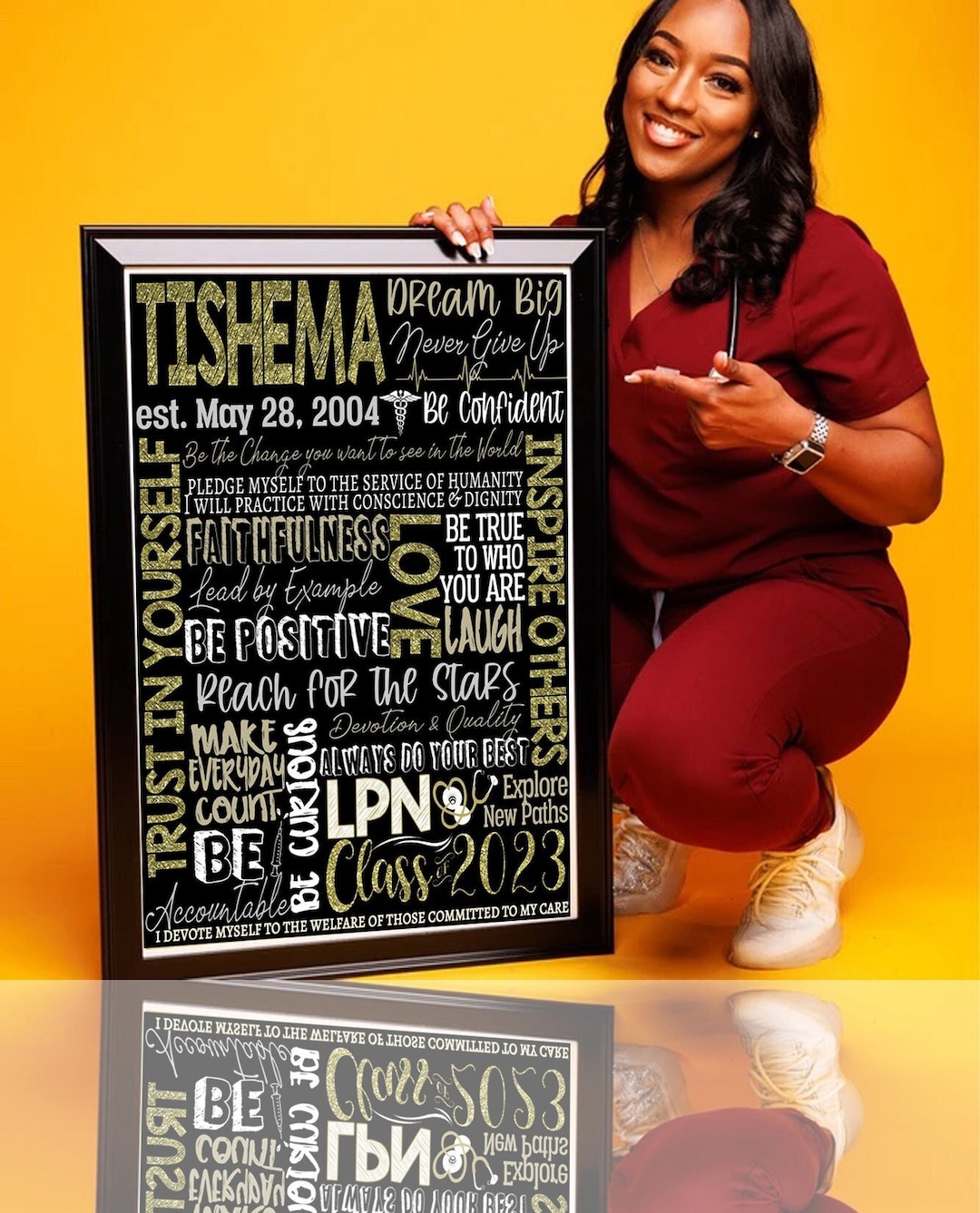 LPN Nurse Gift Graduation, RN Gift Ideas, Nurses Oath & Prayer