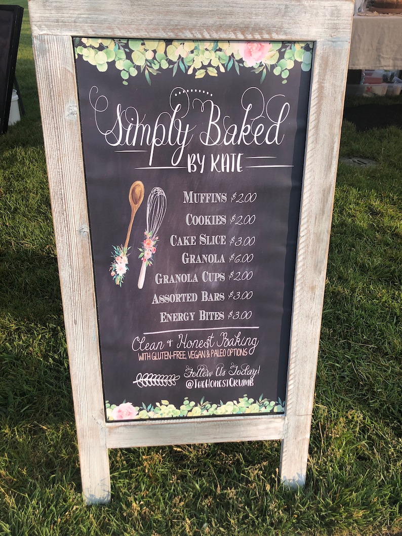 Bakery menu custom bakery signs chalkboard style bakery | Etsy
