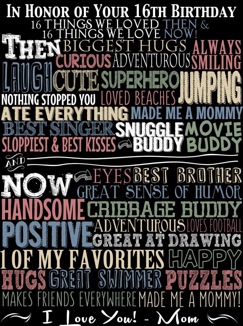 16th Birthday Boy Gift 16 Year Old Boys Birthday Decorations Etsy