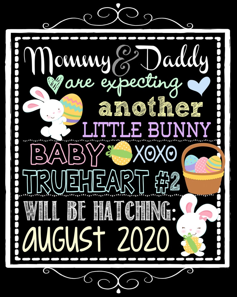 Somebunny is eggspecting Easter Pregnancy Announcement Sign We/'re Eggspecting Somebunny Pregnancy Announcement Cute Easter Announcement