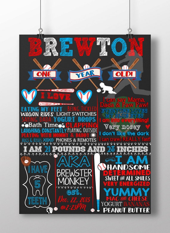 baseball 1st birthday, all star birthday, baseball birthday party, baseball birthday board, red white blue 1st birthday, batter up, BRDSPT06