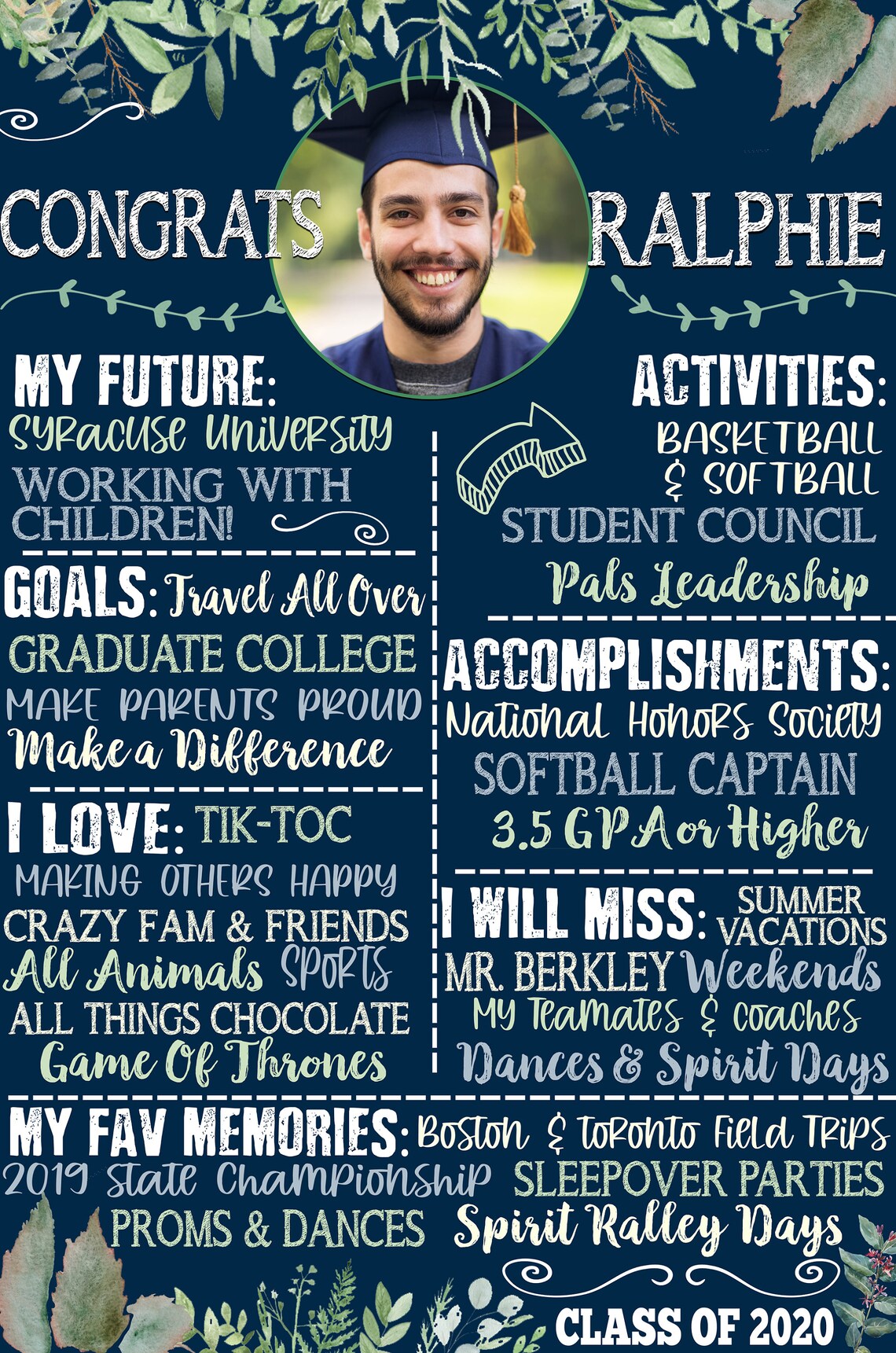 Girls Graduation Party Signs, Grad Board, Her Graduation, 2025 ...