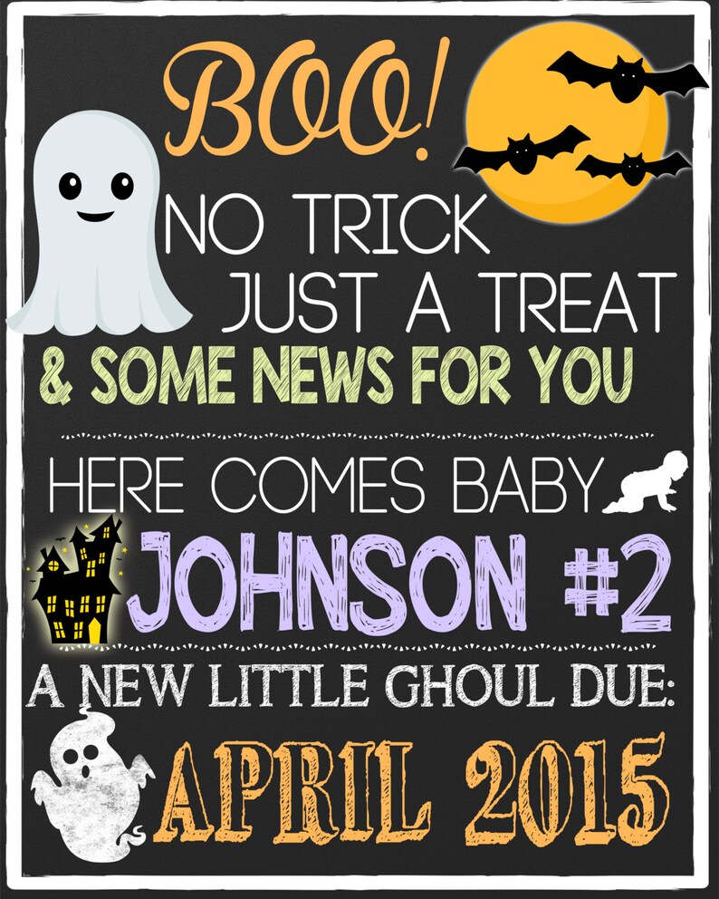 Funny Halloween Pregnancy Announcement Hubby's Magic Etsy